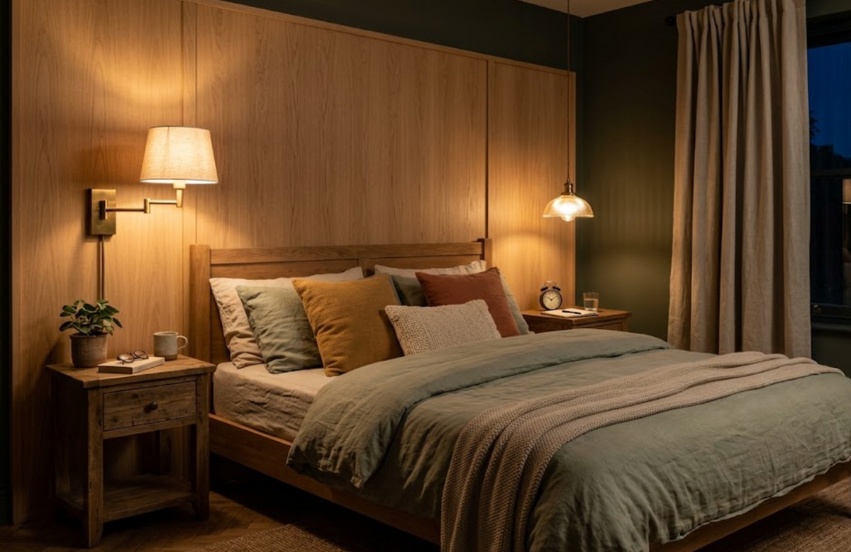 Applique ou suspension dans une chambre