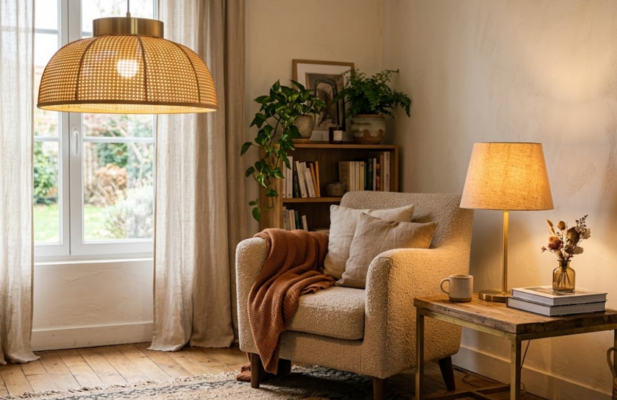 Lampe a poser dans un salon deja eclaire