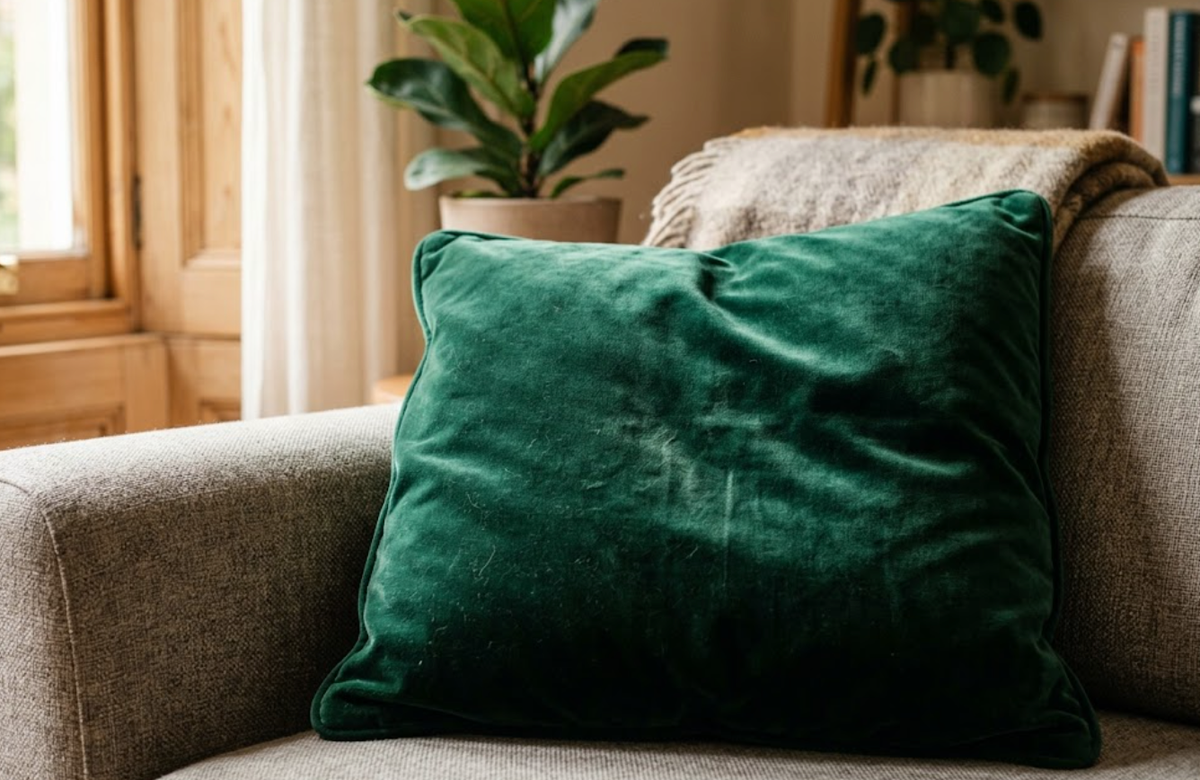 Entretenir un coussin en velours