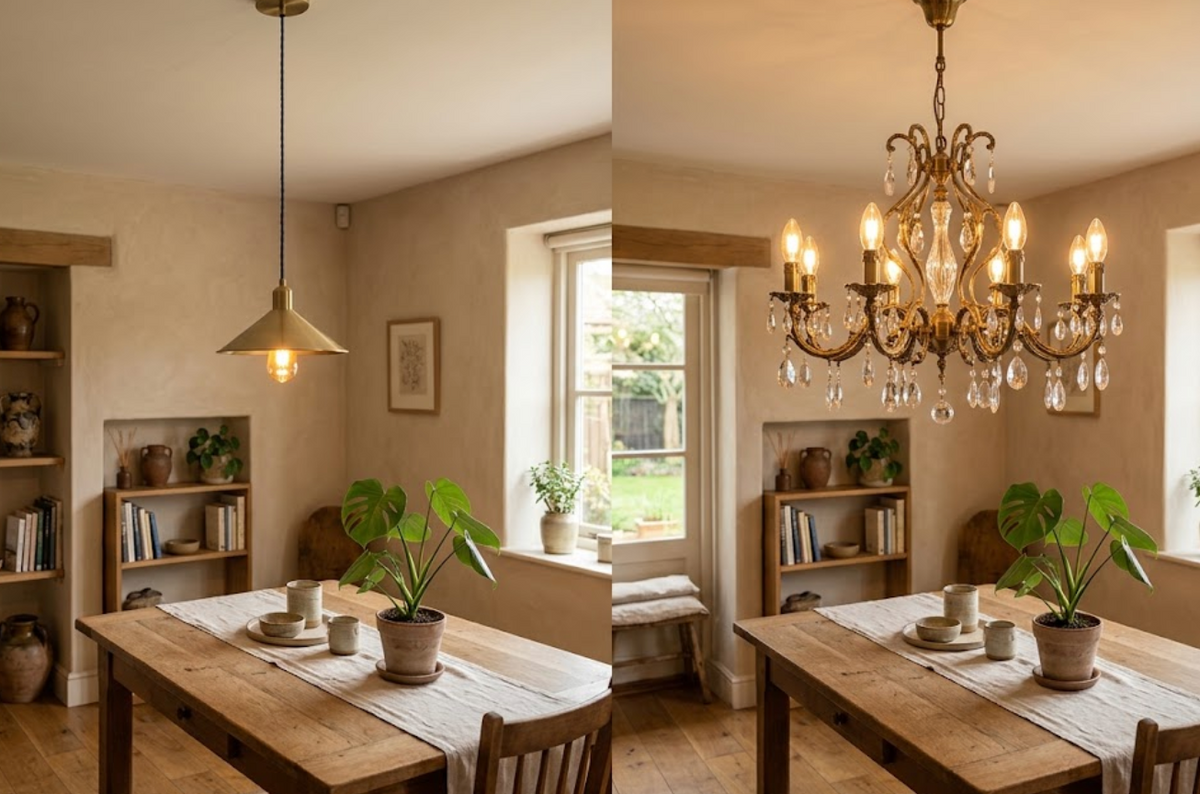 Suspension ou lustre : difference