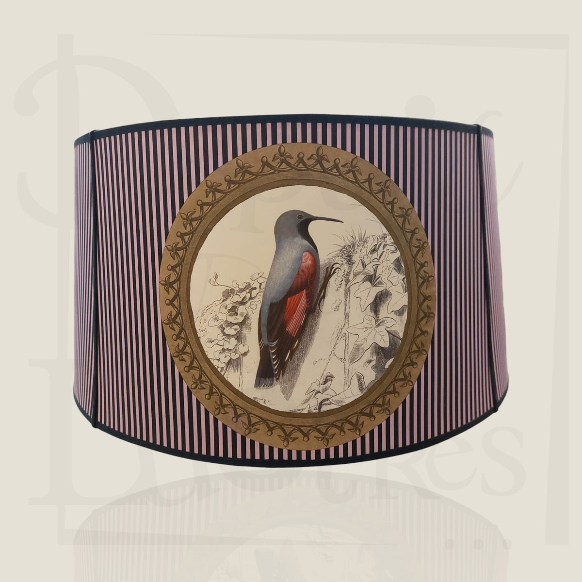 Abat-jour Oiseau Rose vue 1