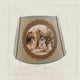 Abat-jour Tambour 28 Tillier - Collection Document Nomades et Nabatéens rayures olive et beige