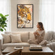 Tableau Léopard - Style Art Animalier Moderne, Toile Encadrée 60x90 cm