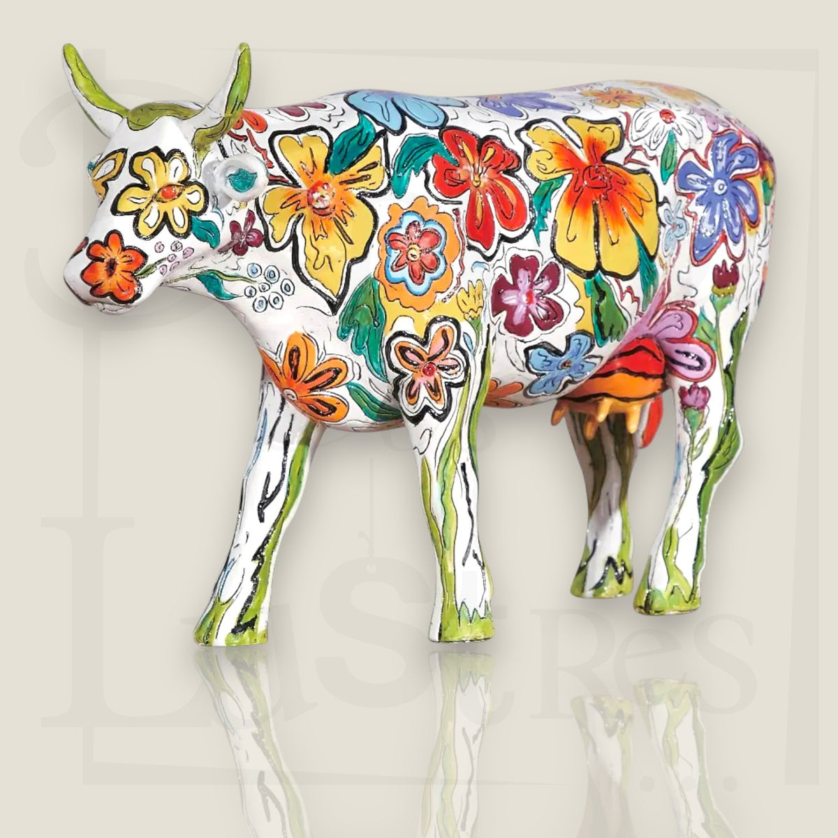 Vache Vaca Floral vue 3