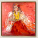 Tableau Gitane - Peinture Moderne Colorée 80x80 cm