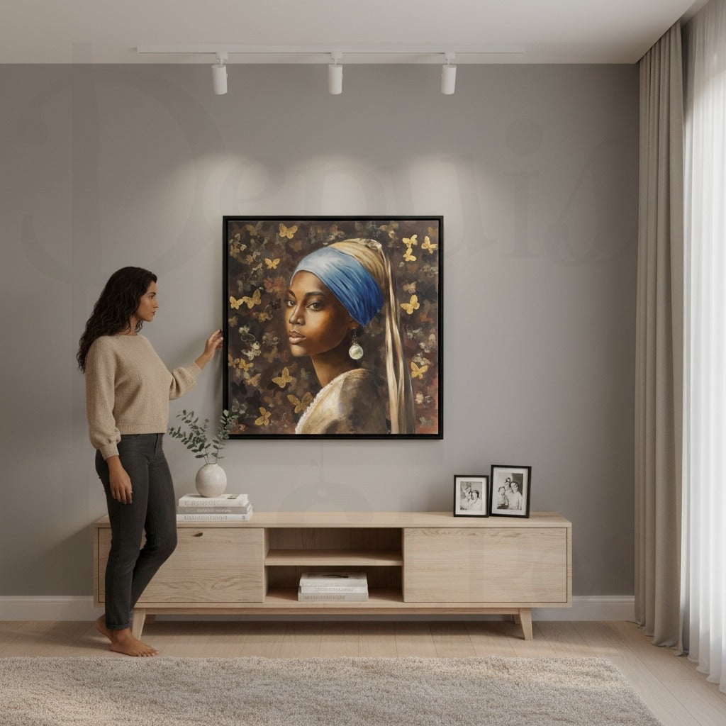 Tableau Femme aux Papillons vue 1