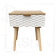 Table de chevet IRIS 1 tiroir en bois et MDF blanc