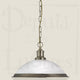 Suspension Bistro Searchlight - Laiton Antique et Verre Acide 60W