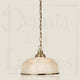 Suspension Bistro II Searchlight - Laiton Antique et Verre Holophane 60W
