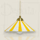 Suspension C-Création PRAYA en céramique rayée jaune et blanc
