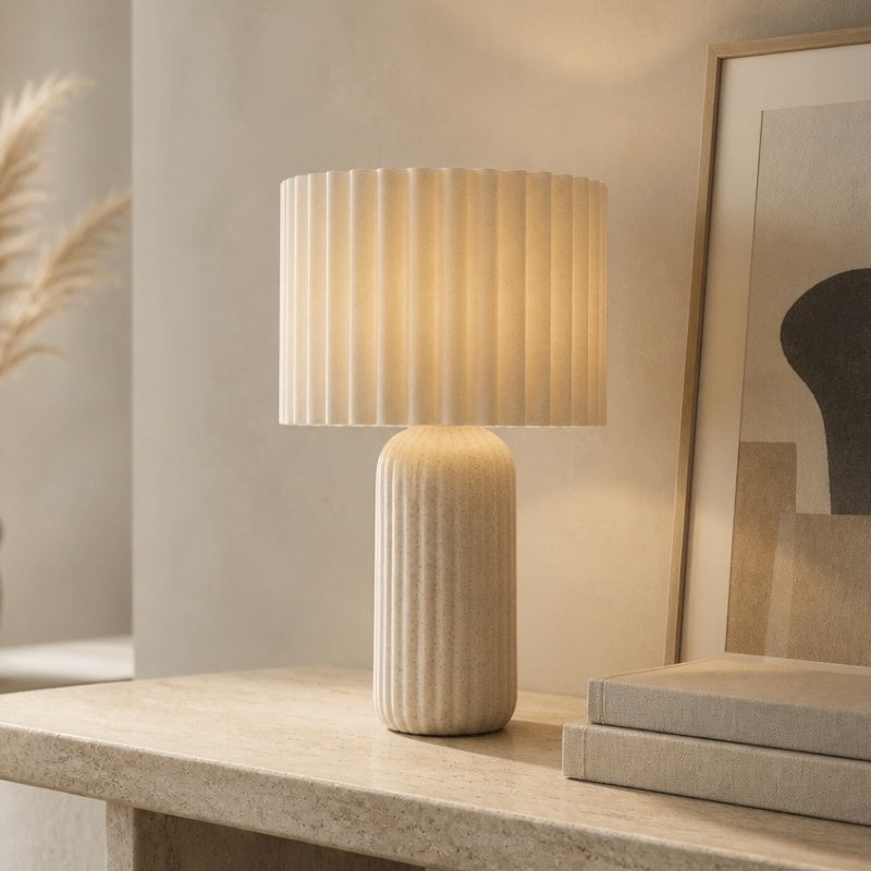Lampe LEXANE ivoire 43cm - EDELWEISS
