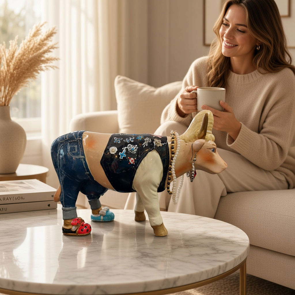 Vache décorative Queen Cow Caesar (medium) - 18 cm x 12 cm - CowParade