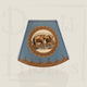 Abat-jour Pagode Mini Tillier - Collection Document Éléphants fond gris bleu