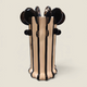 Vase rayé céramique blanc et noir – H30 cm