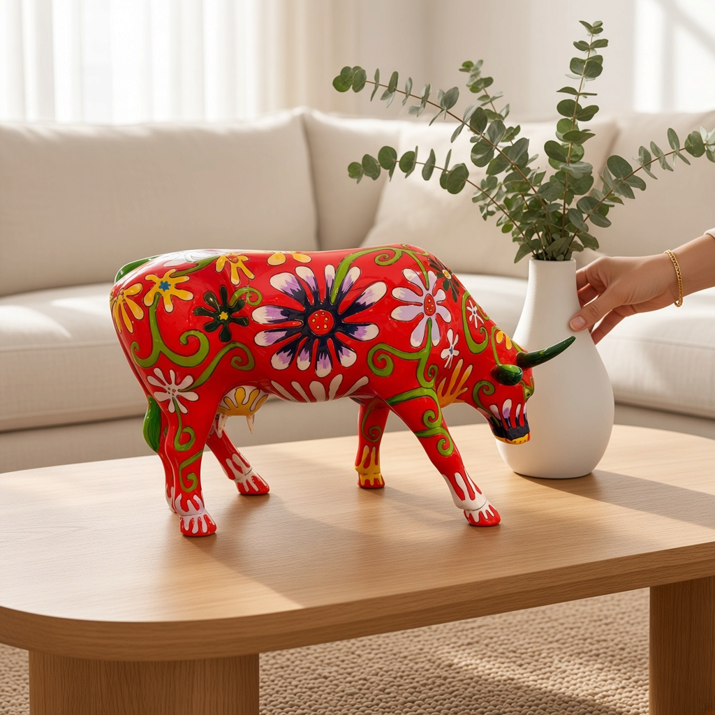 Vache décorative Flower Lover Cow (large) - 28 cm x 17 cm - CowParade