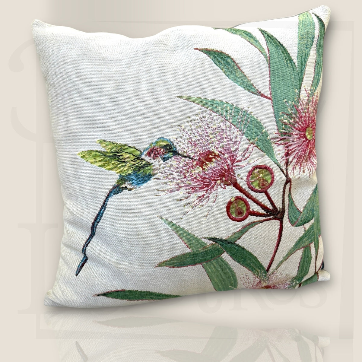 Coussin Colibri Vert vue 3