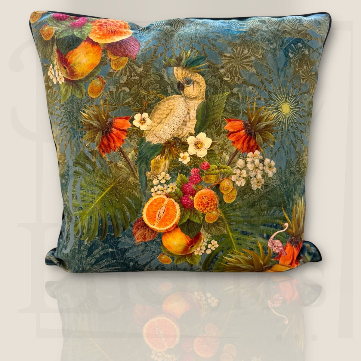 Coussin Velours Cacatoès vue 4