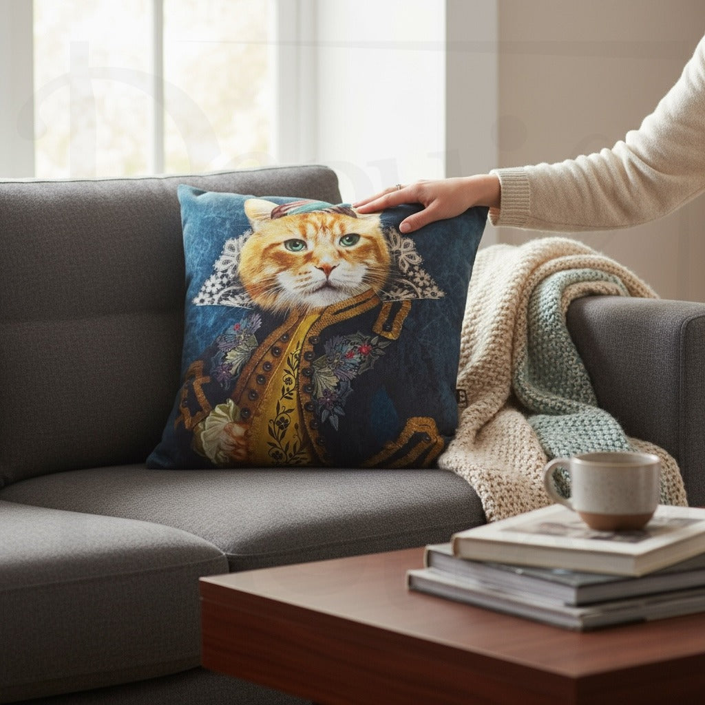 Coussin Chat Royal vue 1