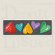 Tapis de sol Big Hearts Colourful - 30 x 100 cm - Salon Loewe