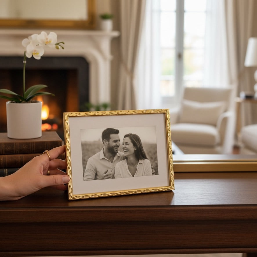 Cadre photo doré 13 x 18 cm – Élégance classique et raffinée