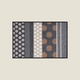Glamour Dots – Tapis d'entrée à pois anthracite et beige, 50 x 75 cm