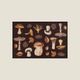 Mushroom Time – Tapis d'entrée champignons automnal, 50 x 75 cm