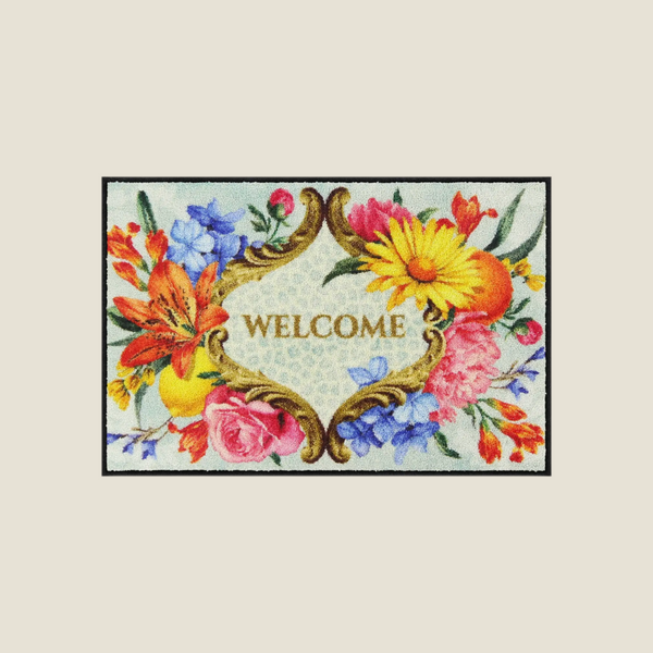 Tapis d'entrée Opulent Ornament floral WELCOME Salon Loewe 50 x 75 cm
