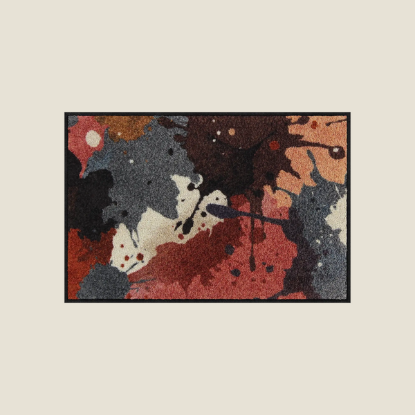 Tapis d'entrée Painters Mood rose-bleu Salon Loewe 50 x 75 cm