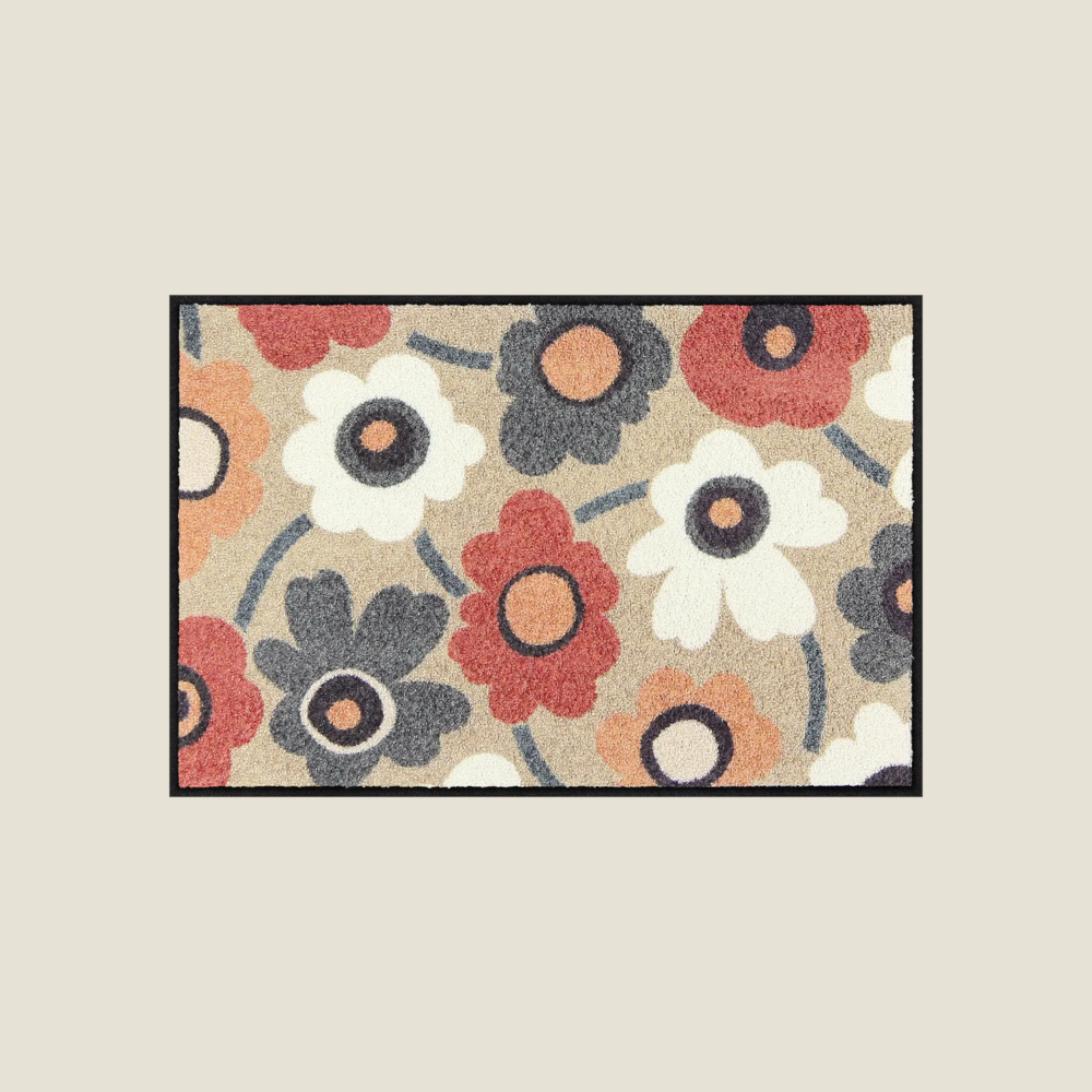 Tapis d'entrée Blooming Harmony bleu-rose Salon Loewe 50 x 75 cm