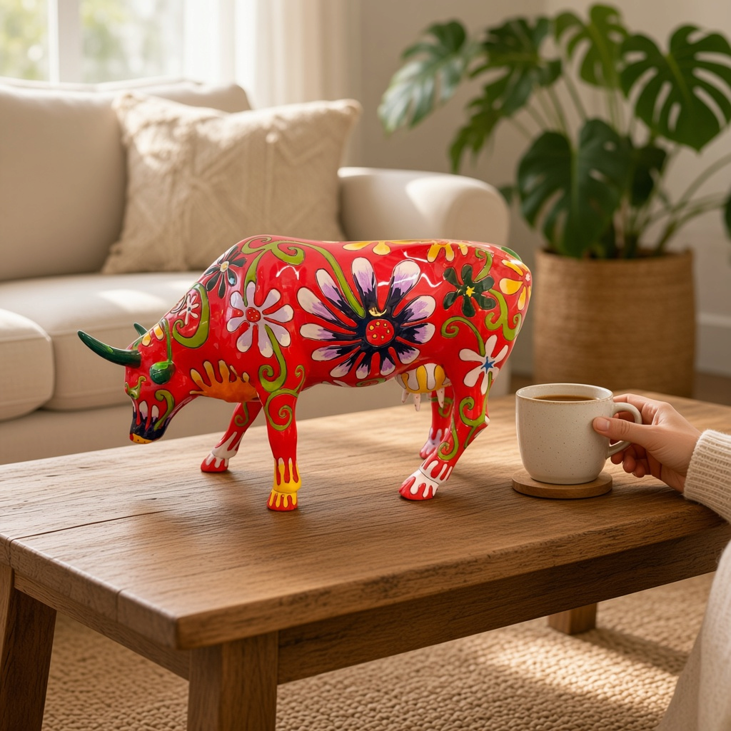 Vache décorative Flower Lover Cow (large) - 28 cm x 17 cm - CowParade