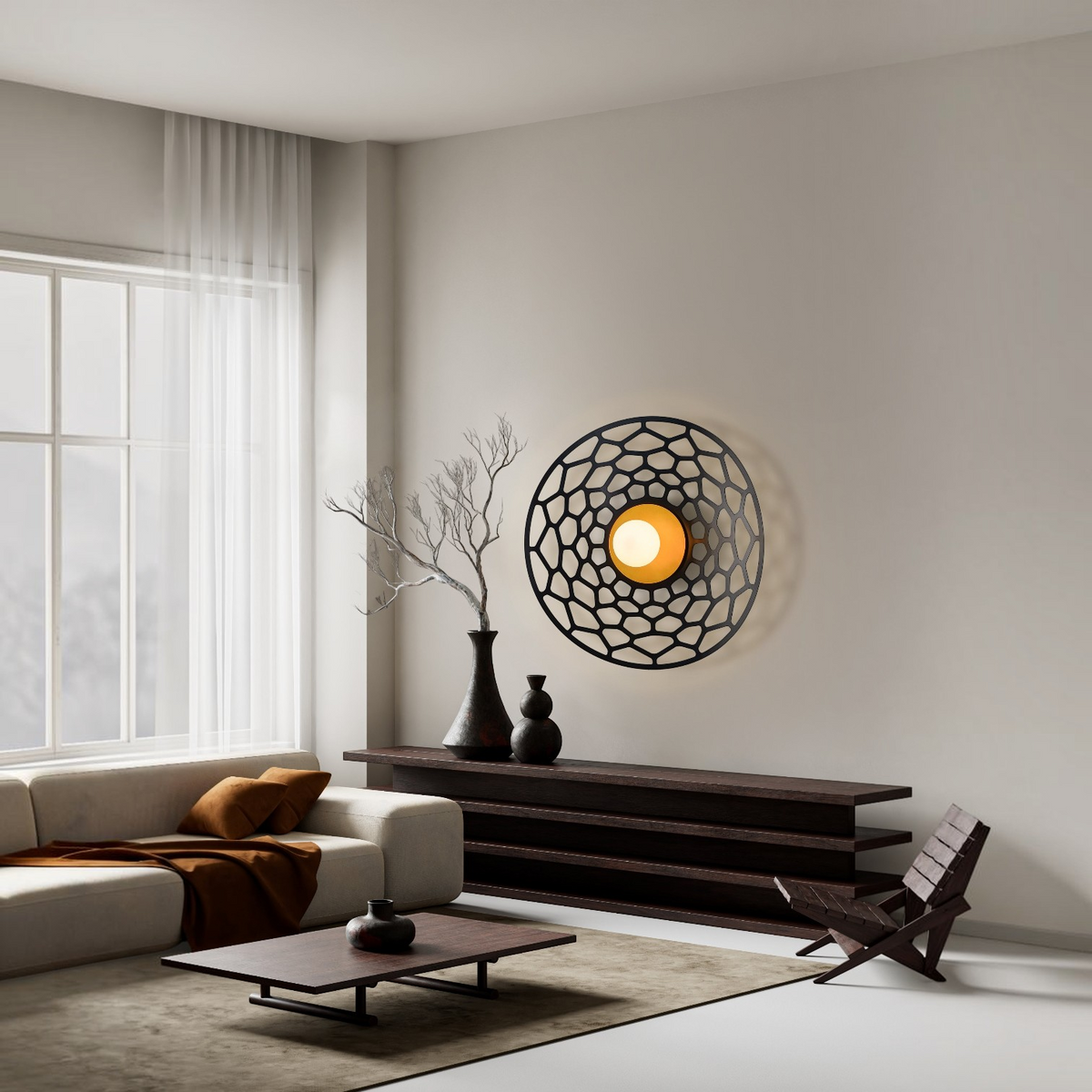 Applique Eole Noir ART ET DECORS - image d'ambiance salon
