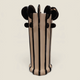 Vase céramique rayé noir et blanc H37 – Décor peint à la main