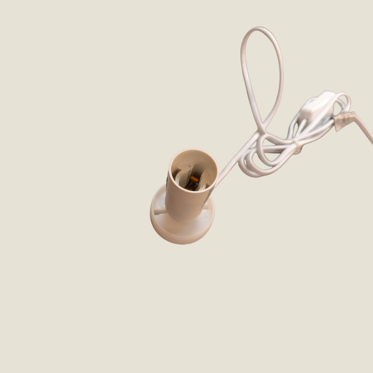 Douille E14 blanche avec câble tressé et interrupteur pour lampe Depuis des lustres