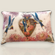Coussin velours imprimé 40 x 60 cm – Motifs botaniques et animaliers, tons chauds