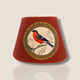 Abat-jour Ovale à pince PM Tillier - Collection Document Oiseaux Rouge