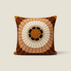 Coussin brodé Forêt – Style Bohème Naturel 45 x 45 cm