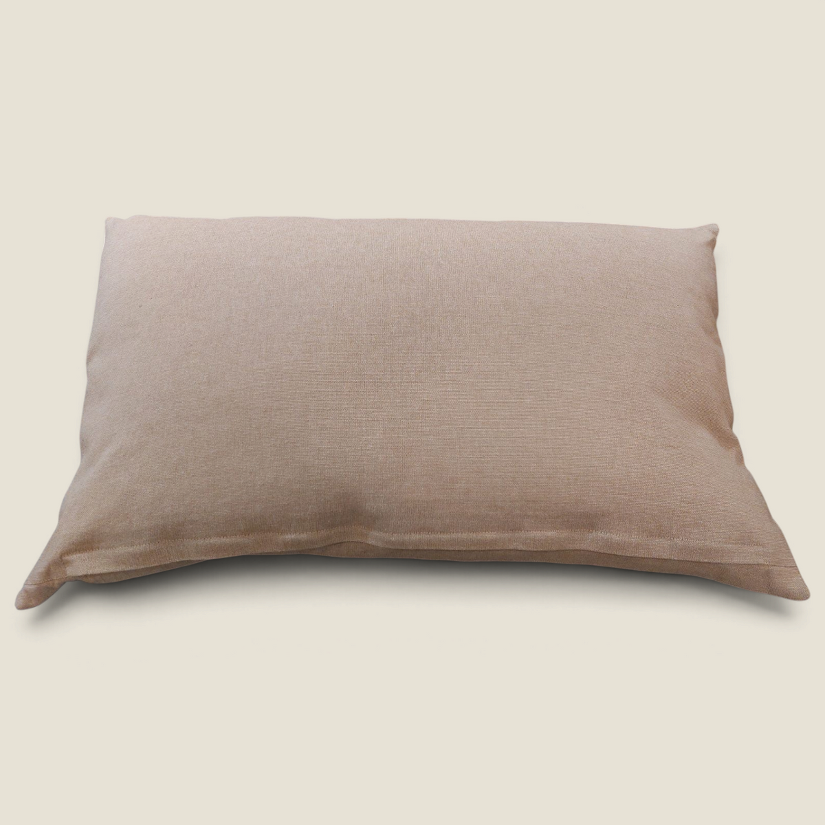Dos en chambray naturel du coussin lombaire rectangulaire 40x60 cm Depuis des lustres, finition sobre et élégante