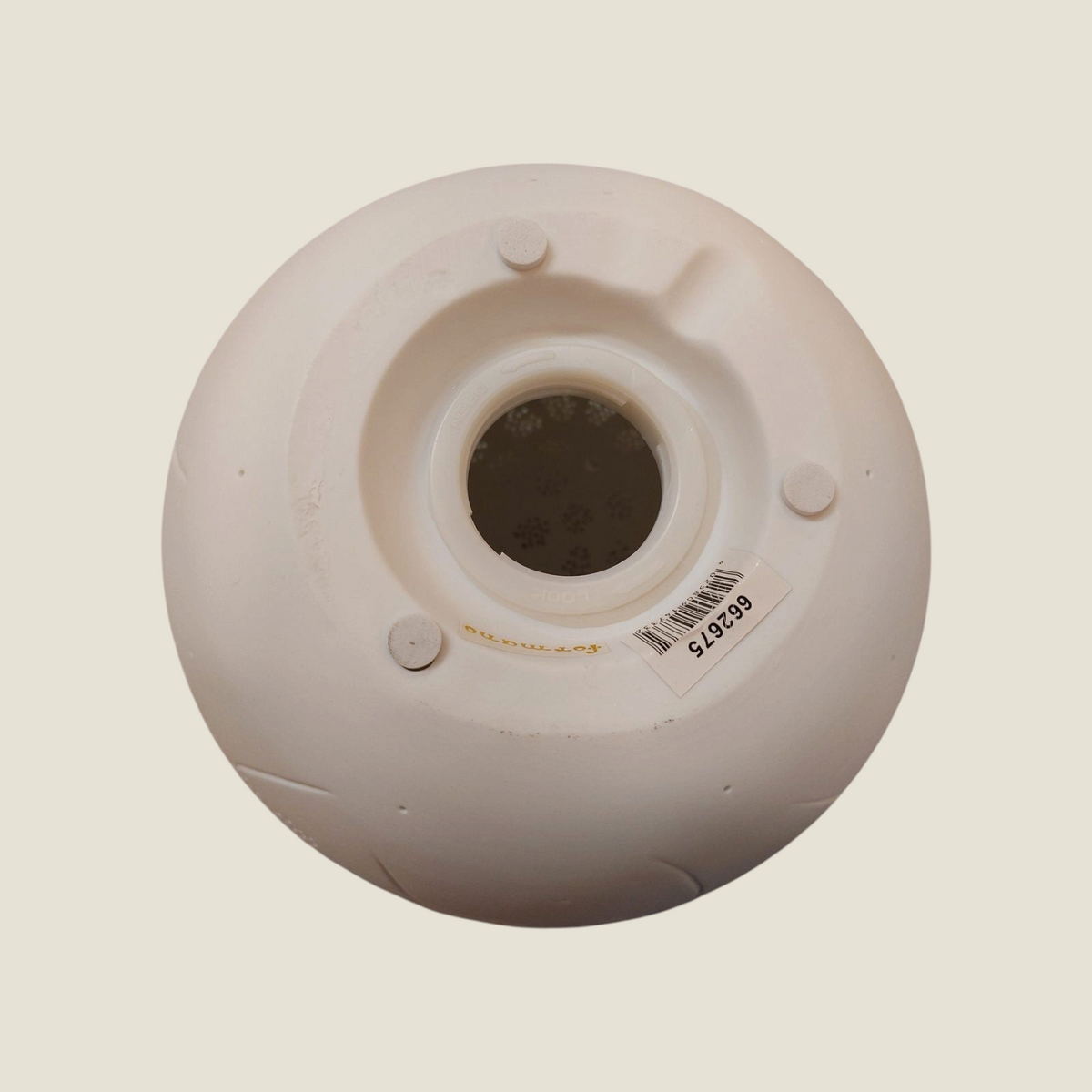 Base de la lampe boule en céramique Depuis des lustres avec trois pieds ronds et ouverture pour douille E14