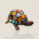 Lampe tortue style Tiffany – Carapace en vitrail multicolore