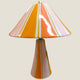 Lampe à poser Zélie rayures rose/or - CADES