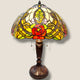 Lampe Tiffany Florale Multicolore – Rose & Feuillages Art Nouveau