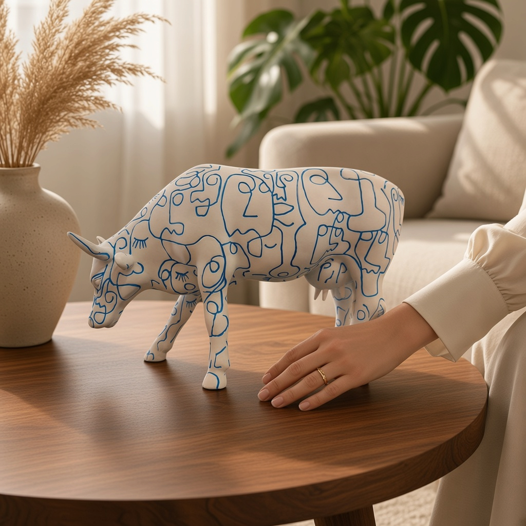 Vache décorative Arty Cow (large) - 28 cm x 17 cm - CowParade