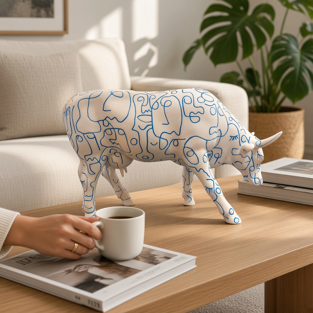 Vache décorative Arty Cow (large) - 28 cm x 17 cm - CowParade